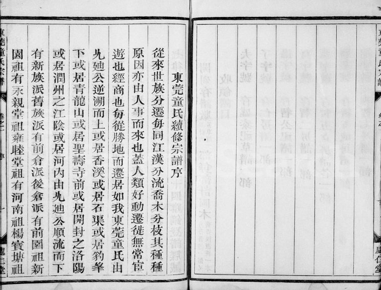 1939年续修东莞童氏宗谱[4卷]浙江兰溪处仁堂童姓电子版族谱下载