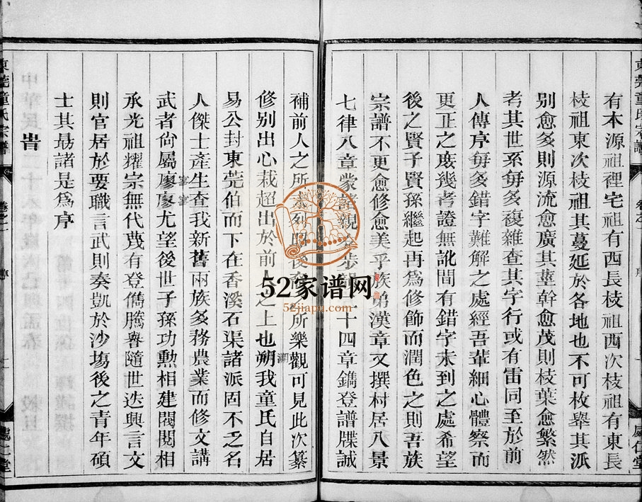 1939年续修东莞童氏宗谱[4卷]浙江兰溪处仁堂童姓电子版族谱下载