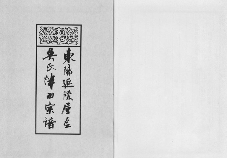2006年重修东阳延陵垕囗吴氏泮田宗谱[上下卷]浙江吴积堂吴姓电子版族谱下载