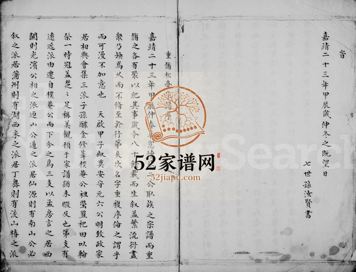 1847年修松台周氏宗谱 浙江永嘉赐魁堂周姓电子版族谱下载