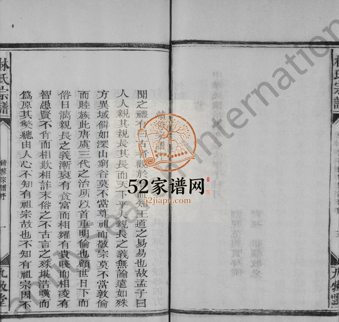 1924年修林氏宗谱 浙江常山 玉环 开化九牧堂林姓电子版族谱下载