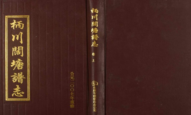 2007年修柄川阔塘谱志 浙江永康惇叙堂陈姓电子版族谱下载