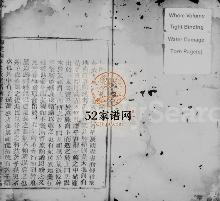1830年重修梅溪西岸金氏宗谱[残卷]浙江永嘉金姓电子版族谱下载
