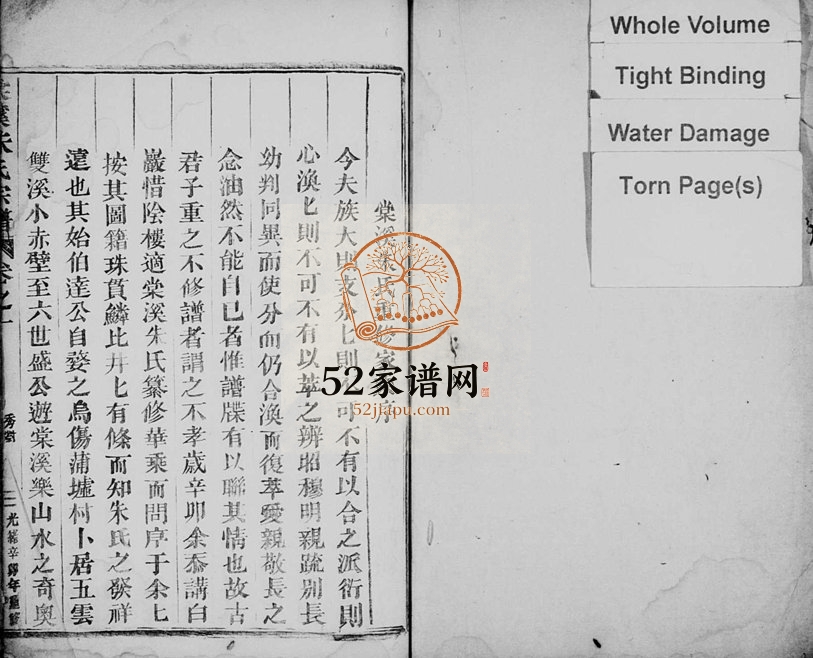 1891年修棠溪朱氏宗谱[22卷含卷首]浙江缙云朱姓电子版族谱下载