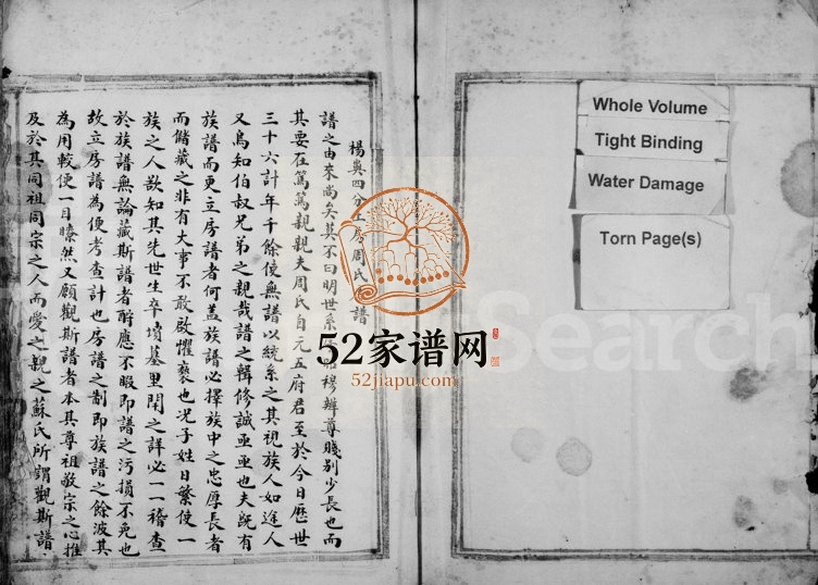 1950年修杨屿四分上房周氏房谱 浙江永嘉周姓电子版族谱下载