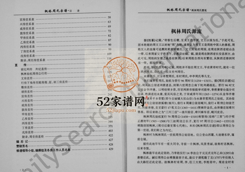 1998年修枫林周氏宗谱 浙江永康周姓电子版族谱下载