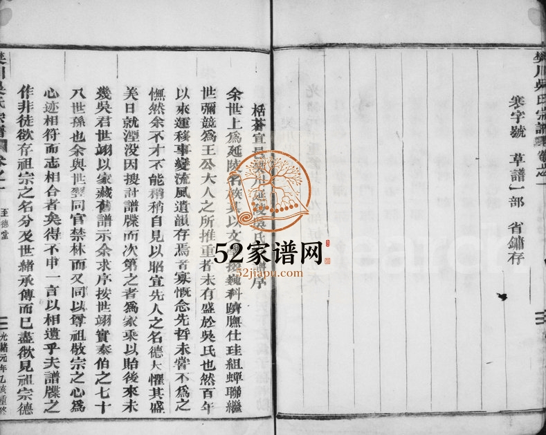 1875年重修樊川吴氏宗谱[5卷]浙江丽水 括苍至德堂吴姓电子版族谱下载