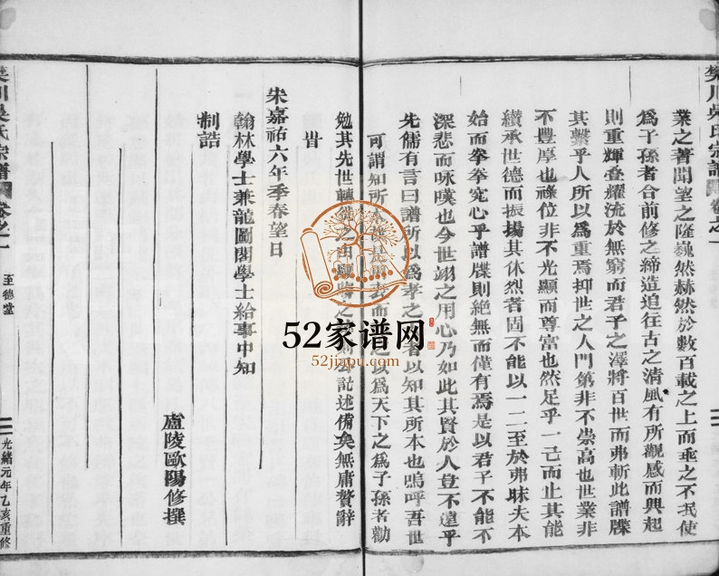 1875年重修樊川吴氏宗谱[5卷]浙江丽水 括苍至德堂吴姓电子版族谱下载