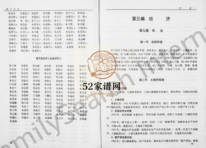 1992年修桥下村志 浙江永康电子版族谱下载