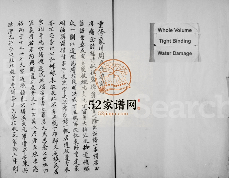 1950年修欓溪廿七宅周氏房谱 浙江永嘉周姓电子版族谱下载