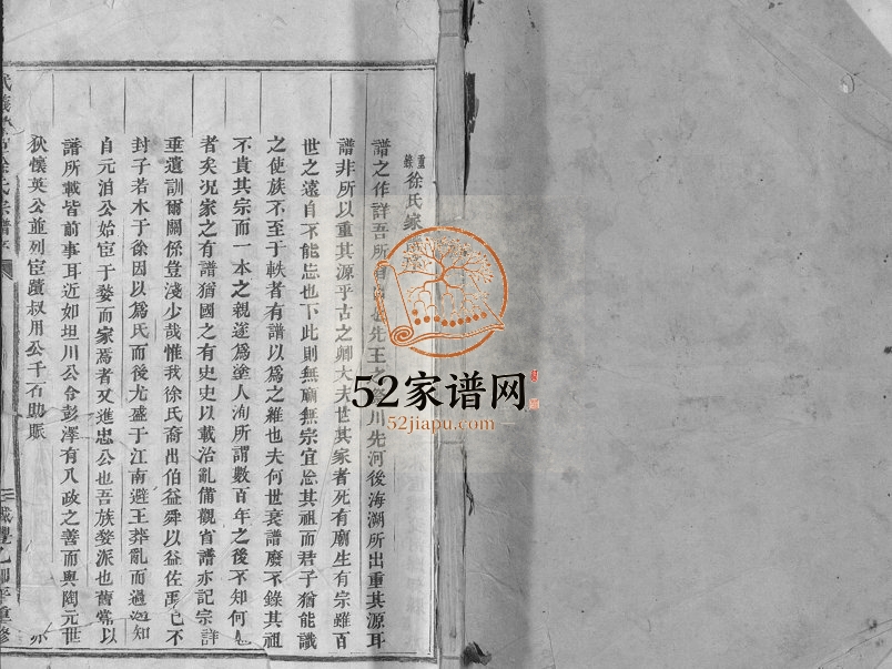 1855年修武义履坦徐氏宗谱[不分卷]浙江徐姓电子版族谱下载