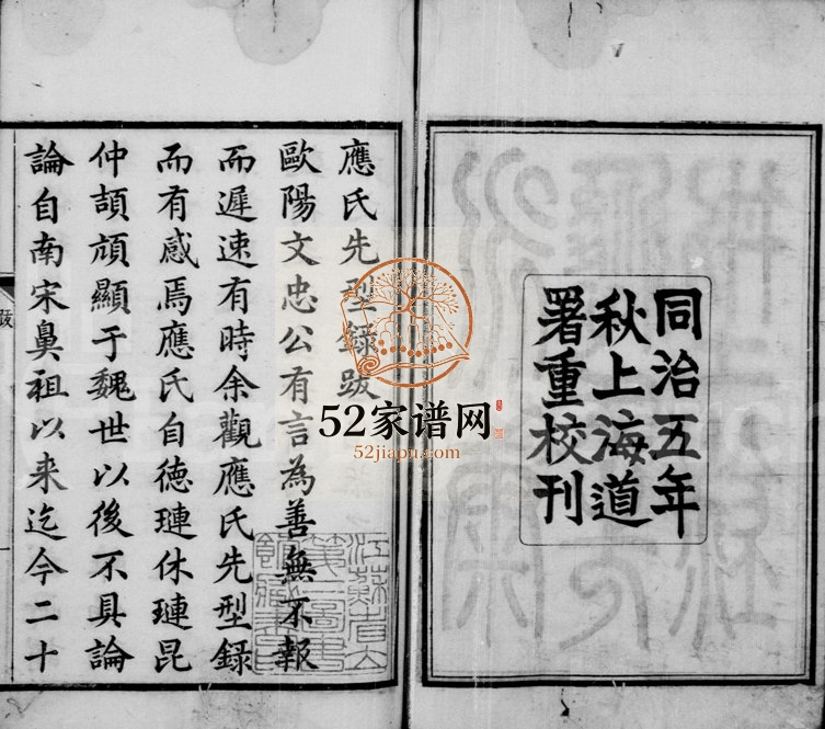 1866年修永康应氏先型录[6卷首1卷]浙江金华应姓电子版族谱下载