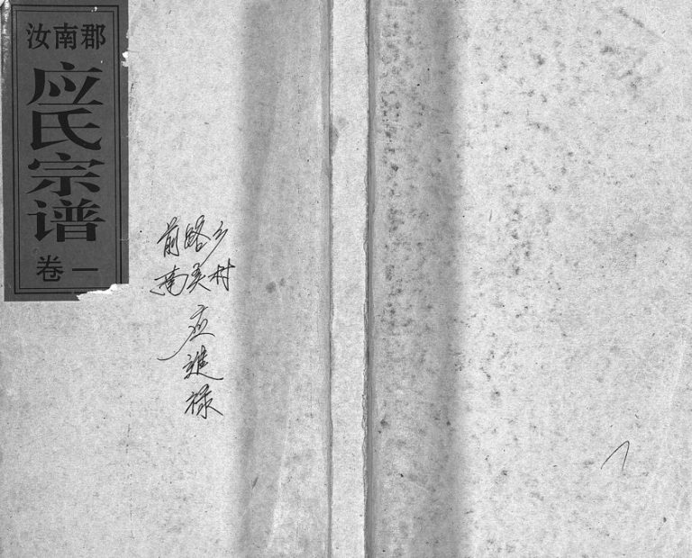 1997年重修汝南郡应氏宗谱[4卷]浙江缙云 仙居应姓电子版族谱下载