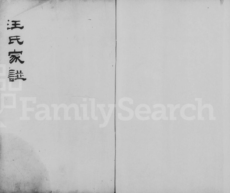 1874年修汪氏家谱 浙江杭州汪姓电子版族谱下载