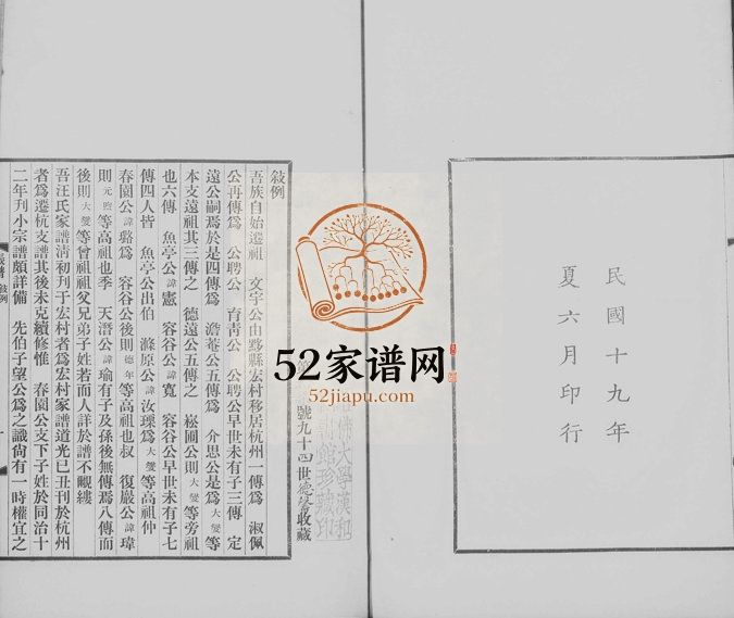 1930年修汪氏振绮堂宗谱[3卷]浙江杭州汪姓电子版族谱下载