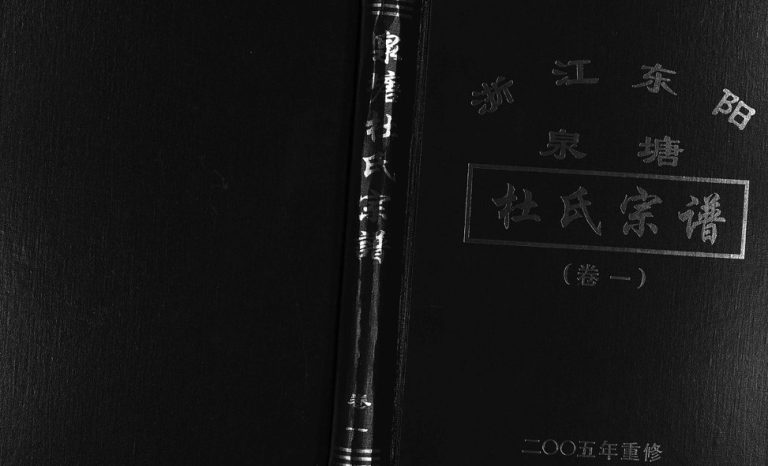 2005年重修泉塘杜氏宗谱[4卷]浙江东阳杜姓电子版族谱下载