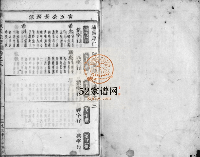 1911年修浦阳厚仁陈氏宗谱[残卷]浙江浦江陈姓电子版族谱下载