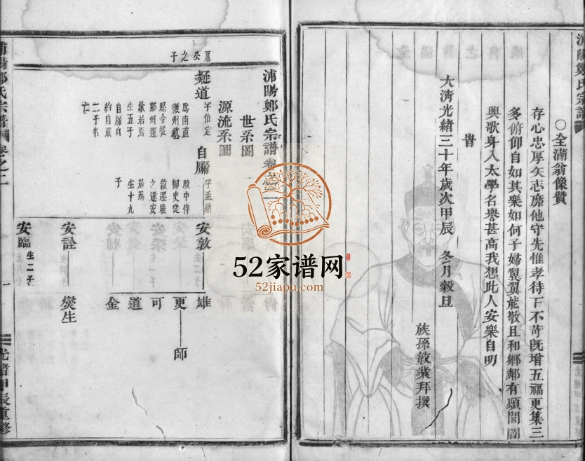 1904年重修浦阳郑氏宗谱[5卷]浙江浦江郑姓电子版族谱下载