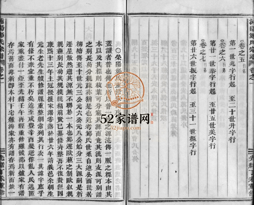 1907年重修浦阳郑氏宗谱[7卷]浙江浦江郑姓电子版族谱下载
