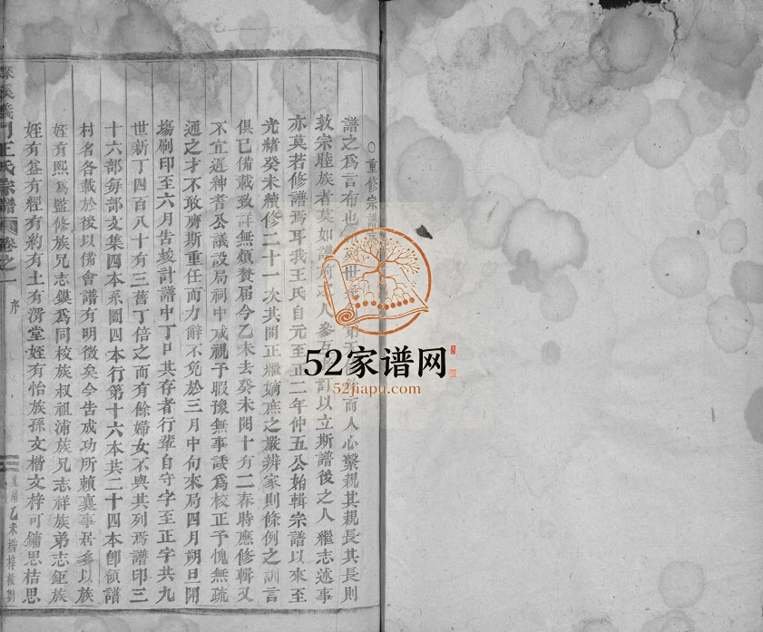 1895年修深溪义门王氏宗谱[残卷]浙江浦江 诸暨王姓电子版族谱下载
