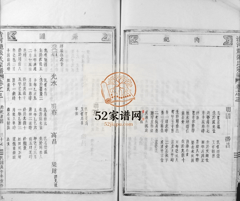 1930年修清河郡张氏宗谱 浙江丽水张姓电子版族谱下载