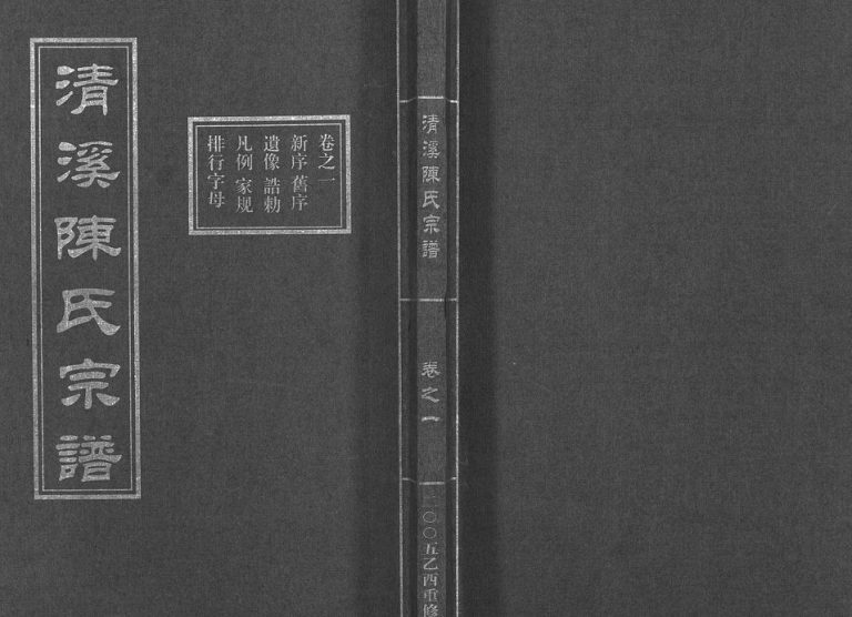 2005年重修清溪陈氏宗谱[8卷]浙江东阳陈姓电子版族谱下载