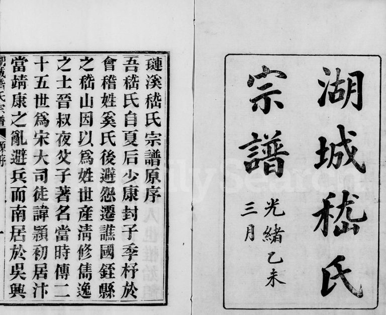 1885年修湖城嵇氏宗谱[10卷含卷首末]浙江湖州 江苏嵇姓电子版族谱下载