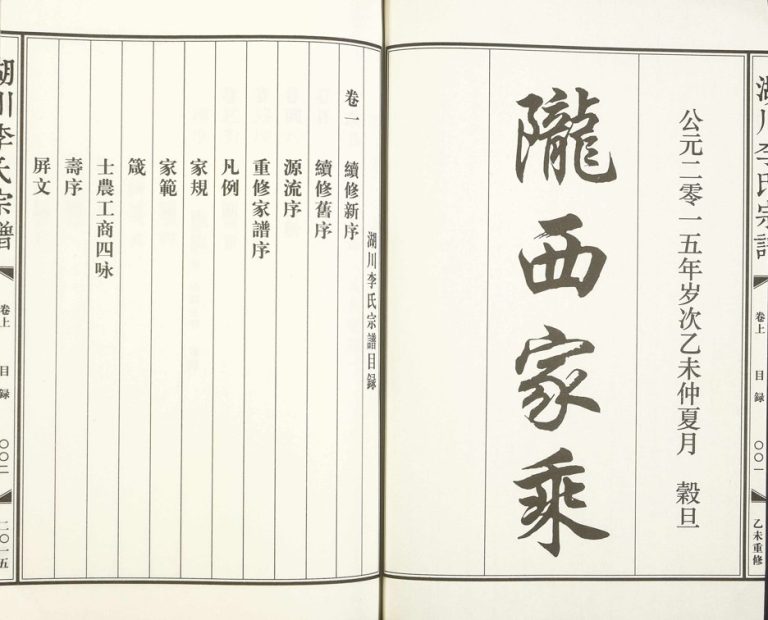 2015年修湖川李氏宗谱[6卷]浙江衢州 缙云李姓电子版族谱下载