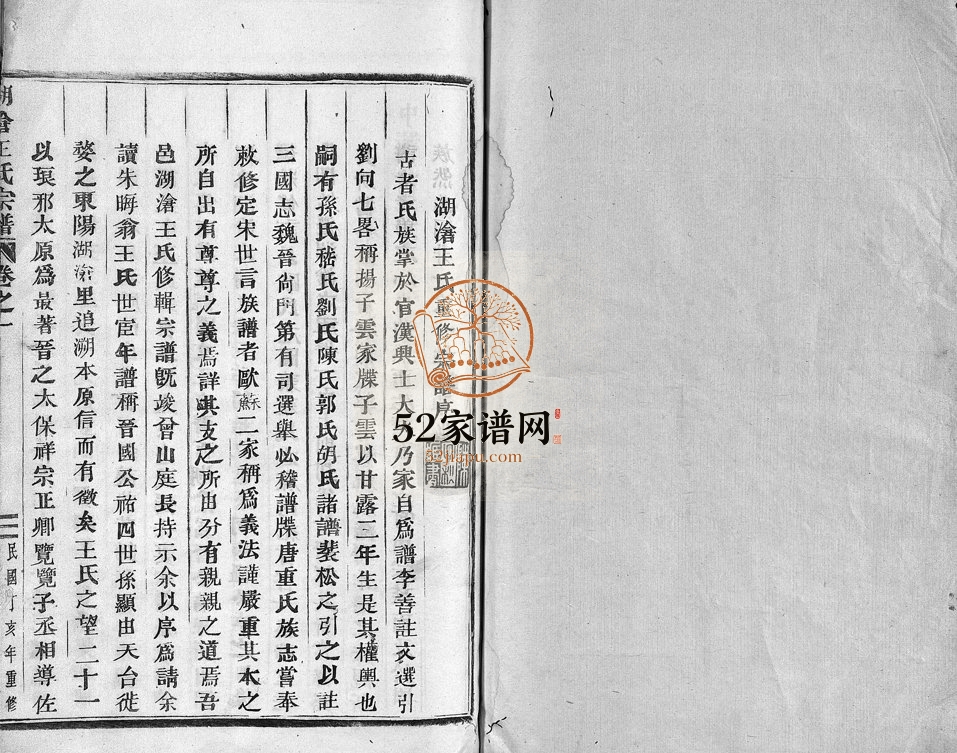 1947年重修湖沧王氏宗谱[22卷]浙江东阳王姓电子版族谱下载