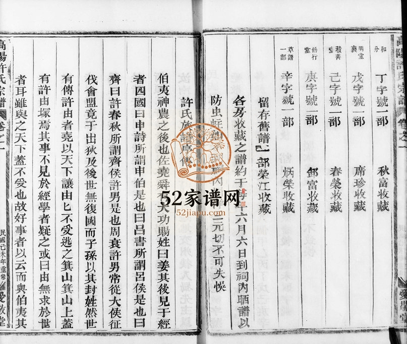1919年修浒溪高阳许氏家谱[6卷]浙江兰溪爱敬堂许姓电子版族谱下载