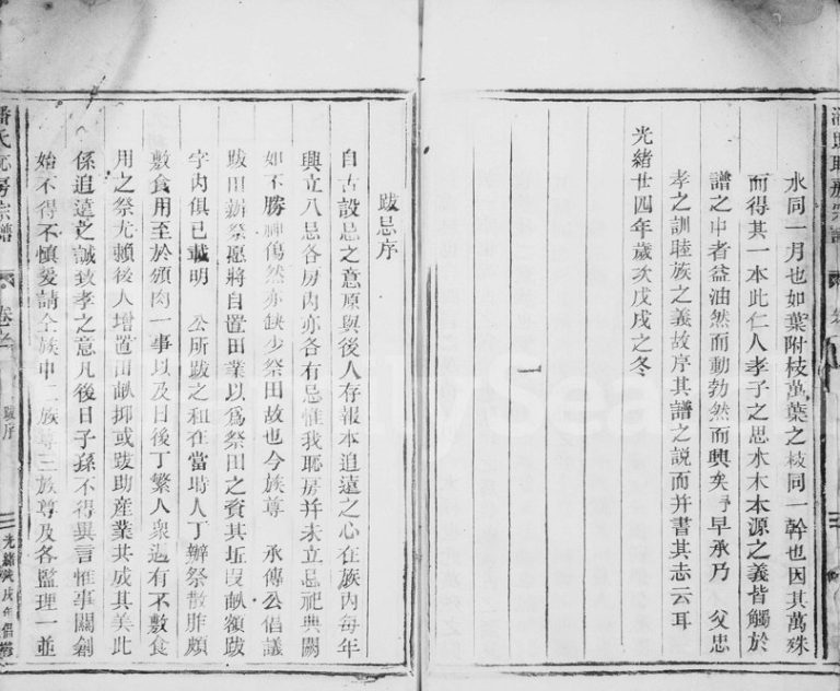 1898年修骥湖潘氏耻房宗谱[2卷]浙江松阳潘姓电子版族谱下载