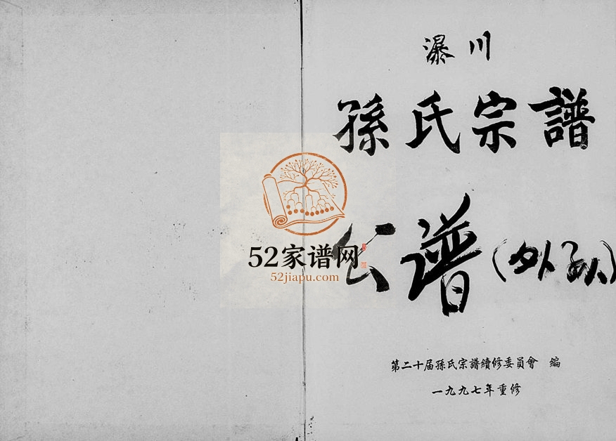 1997年二十修瀑川孙氏宗谱 浙江缙云孙姓电子版族谱下载