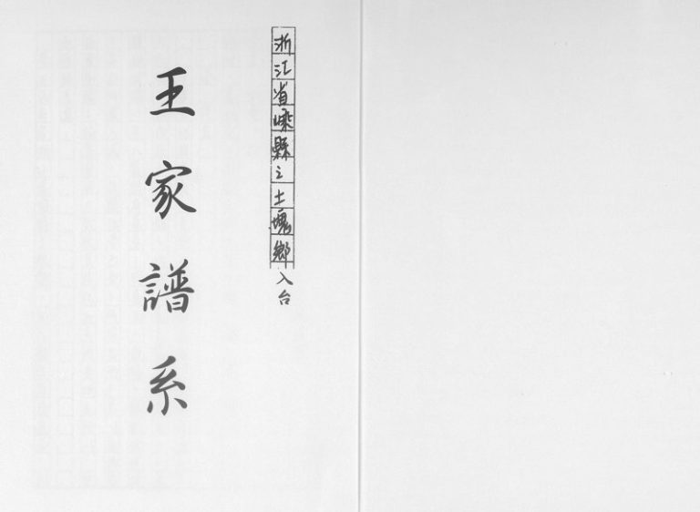 2000年修王家谱系 浙江嵊州王姓电子版族谱下载