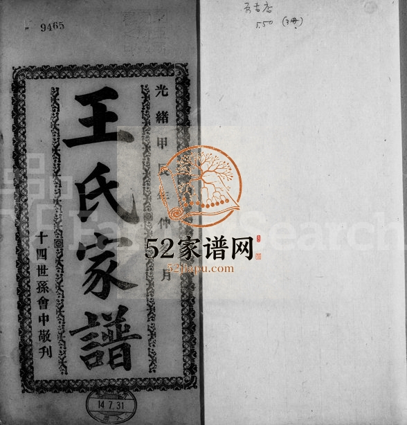 1904年修王氏家谱[3卷]浙江 广东王姓电子版族谱下载