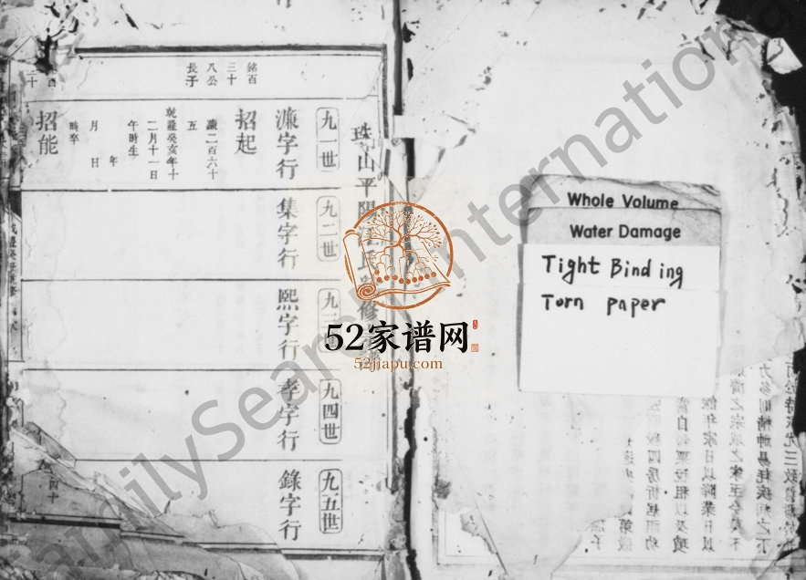 1923年三修珠山汪氏宗谱 浙江金华述古堂汪姓电子版族谱下载