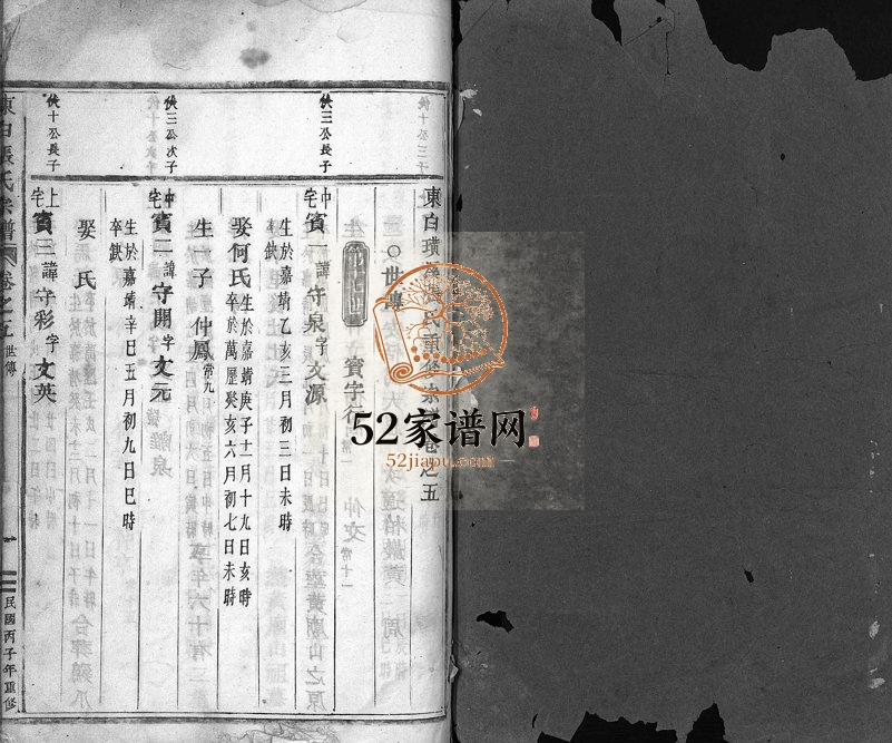 1936年重修东白璜溪张氏宗谱[16卷]浙江东阳张姓电子版族谱下载