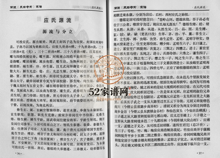 2004年重修当渡灵岩前寺宗谱[2卷]浙江永康应姓电子版族谱下载