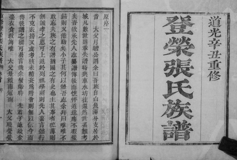 1841年修登荣张氏族谱[24卷首1卷]浙江柯桥张姓电子版家谱下载