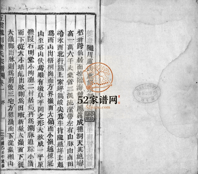 1925年五云陇川卢氏宗谱[27卷]浙江缙云卢姓电子版族谱下载