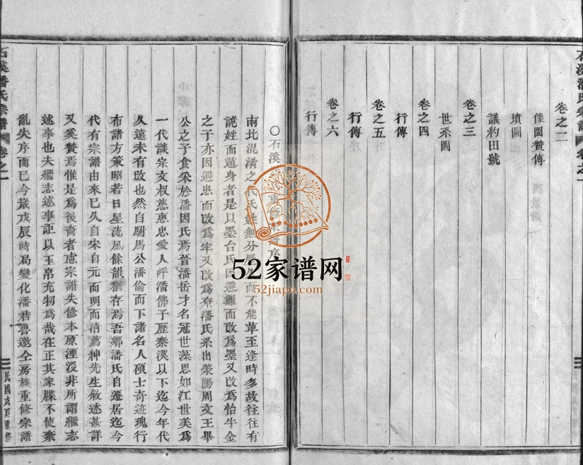1928年重修石溪潘氏宗谱[6卷]浙江浦江潘姓电子版族谱下载