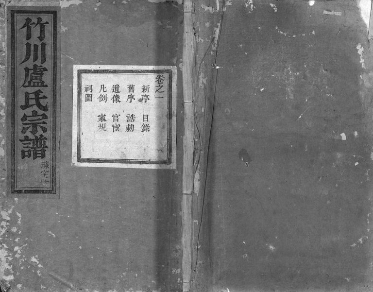 1929年重修竹川卢氏宗谱[8卷]浙江缙云卢姓电子版族谱下载