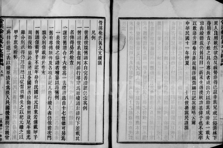 1922年修管溪徐氏真九支续谱[6卷]浙江上虞徐姓电子版族谱下载