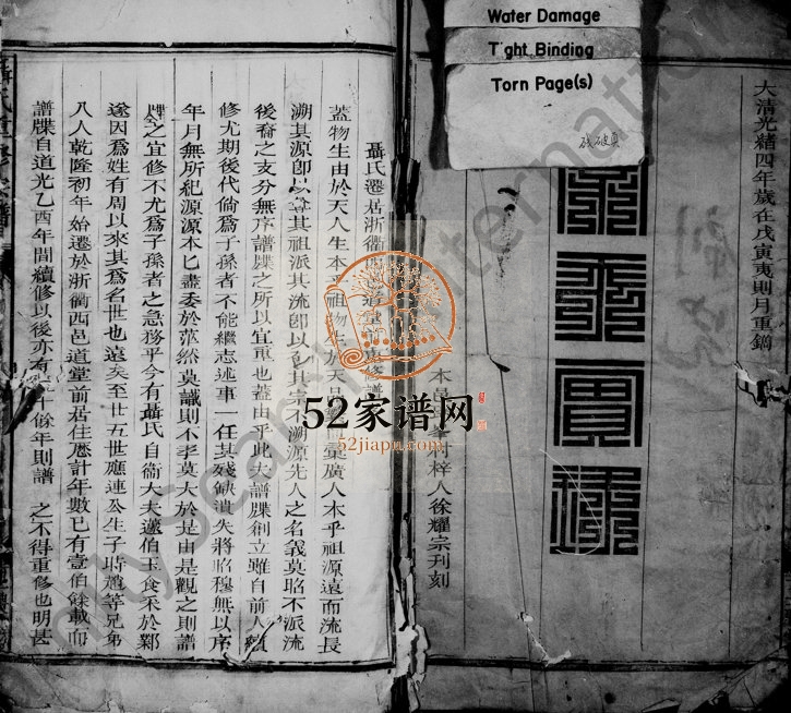 1878年聂氏重修宗谱[不分卷]浙江衢州聂姓电子版族谱下载