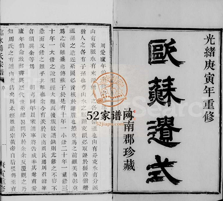 1890年修临水周氏宗谱 浙江临安周姓电子版族谱下载