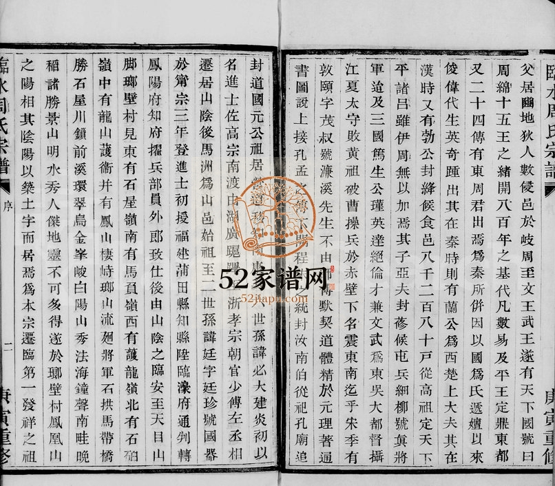 1890年修临水周氏宗谱 浙江临安周姓电子版族谱下载