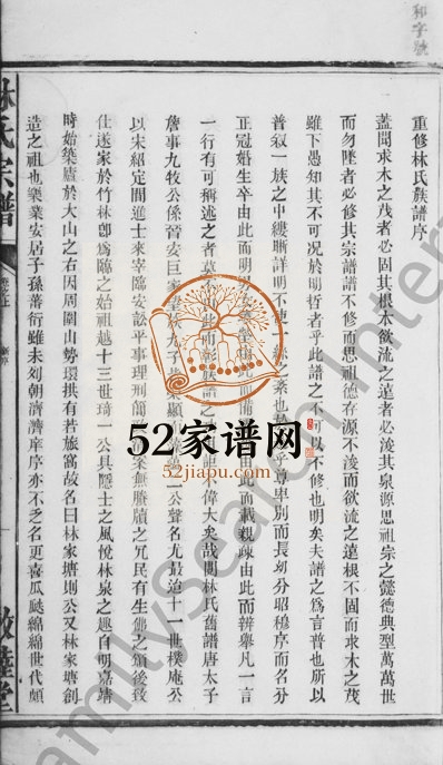 1918年重修临水林氏宗谱[卷上下]浙江临安敬睦堂林姓电子版族谱下载