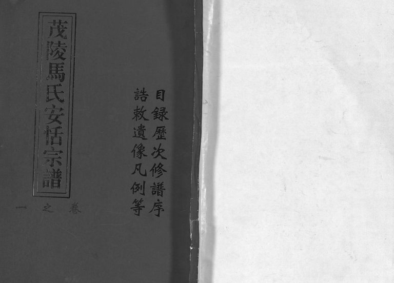 1997年重修茂陵马氏安恬宗谱[29卷]浙江东阳马姓电子版族谱下载
