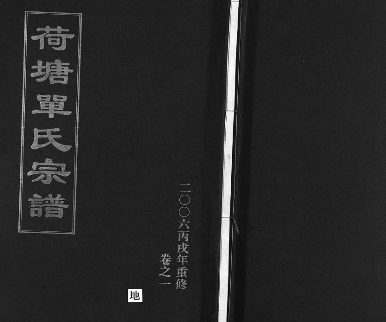 2006年重修荷塘单氏宗谱[20卷]浙江东阳单姓电子版族谱下载
