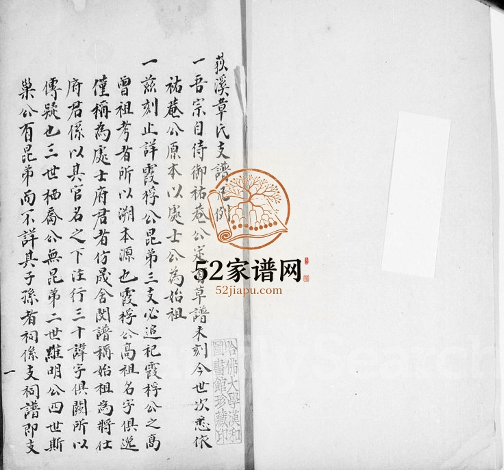道光年间荻溪章氏支谱 浙江吴兴章姓电子版族谱下载