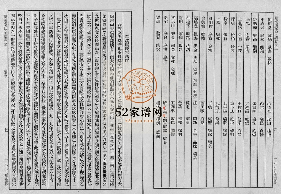 1999年重修华溪虞氏宗谱[19卷堪误表1卷]浙江义乌虞姓pdf电子版族谱下载
